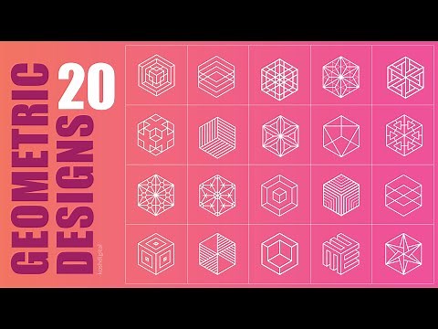 Geometric Patterns Drawing Easy | Geometric designs in Illustrator | Hexagon Patterns #koshdigital