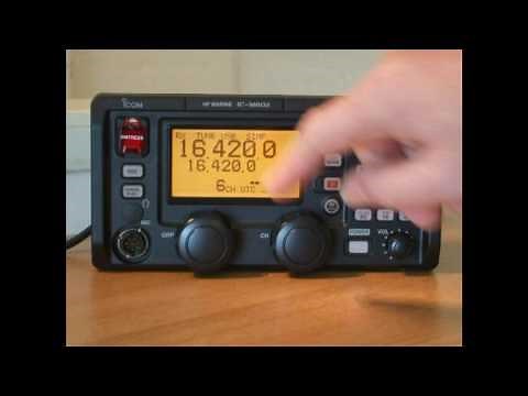 Icom M802 switch on and testing