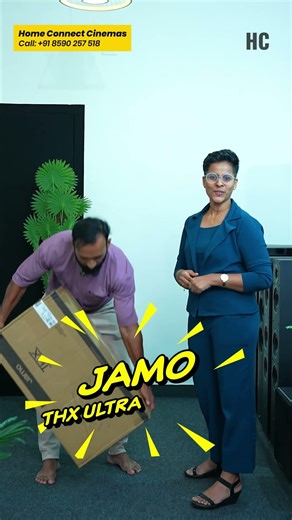 Jamo THX certified speakers or home theater package available in Home connect cinemas Angamaly