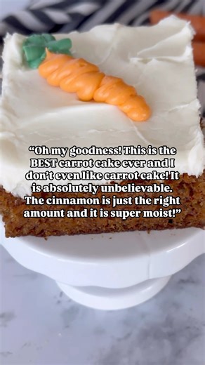 318K views · 1.6K reactions | This is hands-down the best carrot cake you’ll ever try! Super soft and tender, perfectly spiced, and topped with a thick layer of dreamy cream cheese frosting—it’s a total showstopper. 凌襤 Recipe link in comments! Cooking with Karli #carrotcake #easterbaking #springdesserts #bakingfromscratch #foodie #homemade #cakerecipe #creamcheesefrosting #carrotsfordays #dessertlover #bakingfun | Cooking with Karli | Facebook
