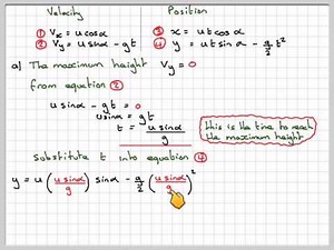 Deriving the general equations of motion of a projectile