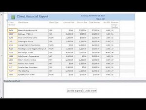 Microsoft Access: How to Group and Sort Data in a Report