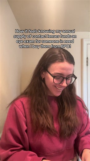 You heard that right! An annual supply of contact lenses from BPO directly supports eye care treatments like eye exams through our partnership with Sightsavers! #contactsthatgiveback #blueplanetoptics #contactlenses #fyp