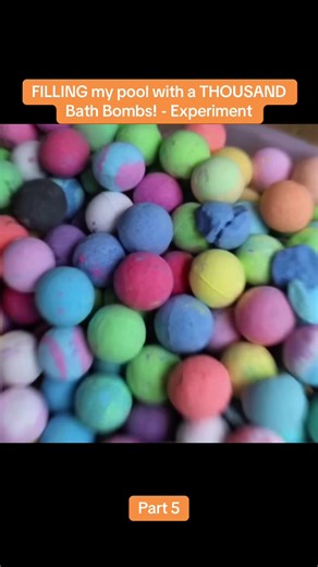 FILLING my pool with a THOUSAND Bath Bombs! - Experiment #edit #fyp #thousand #my #filling