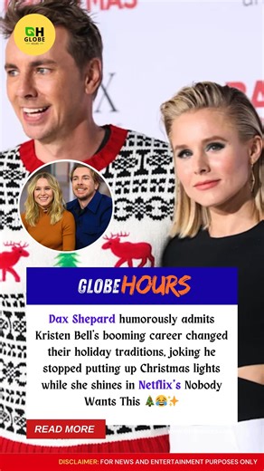 Dax Shepard made fans laugh with a playful comment about how his wife Kristen Bell’s success has changed their holiday traditions. 🎄😂 On Jimmy Kimmel Live, Shepard joked that he used to hang Christmas lights, but after Bell’s career soared, “now I don’t.” The lighthearted remark nods to Kristen’s recent hit comedy on Netflix, Nobody Wants This. ✨📺 Meanwhile, Kristen Bell is busy preparing for Frozen 3, revealing that production is in the early concept stage. She says Disney carefully filters 