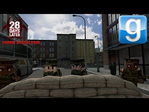 Minecraft Nextbot Military VS Zombies Defense 28 days later style Garry's Mod