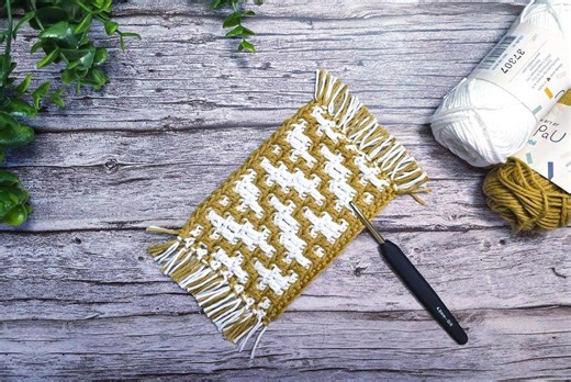 Mosaic Crochet Mug Rug Pattern, Beginner Friendly (PDF Download) - Etsy Australia