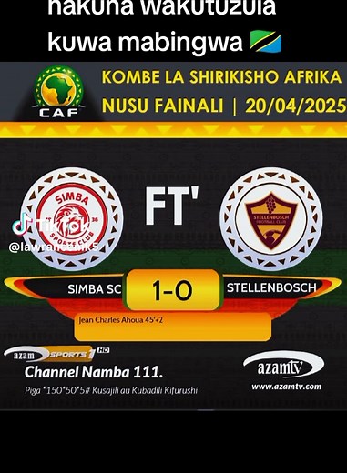 Simba SC Victory Secures Semi-final Spot in the CAF Confederation Cup