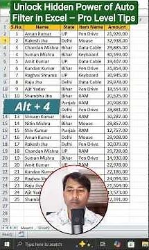 ✅ Unlock Hidden Power of Auto Filter in Excel – Pro Level Tips #excelhacks