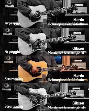 Martin Standard Series Reimagined D-28 vs Gibson Montana Hummingbird Original Sound Demo