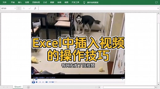 Excel中插入视频的操作技巧