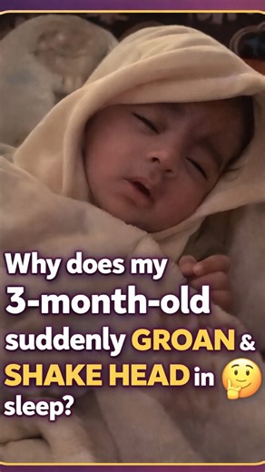 Kaashvi Jain on Instagram: "Why babies groan & shake their head in sleep 🌙 💤 Babies don’t sleep deeply like adults — they spend more time in active sleep where their body moves even while they’re still asleep 😮‍💨 During this phase, babies may groan, stretch, move their arms & legs and shake their head side to side 👶 Premature babies like Kaashvi often do this even more because their nervous system is still learning how to settle 🔁 Head shaking is a self-soothing reflex — it helps babies st