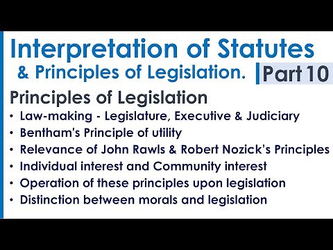 Interpretation of Statutes & Principles of Legislation LLB Syllabus Revision Notes Lecture - Part 10