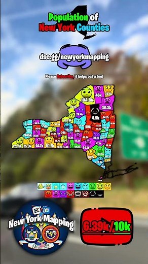 Population of New York #mapping #geography #shorts #newyork
