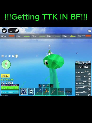 Getting TTK In Blox fruits!!!