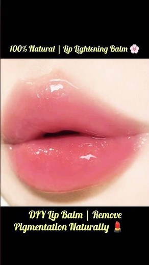Natural Pink Lip Balm for Dark Lips 100% DIY Lip Lightening #diy #shorts #beautytips #youtubeshorts