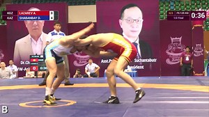 Best Match from Day 5 of the Asian Championships : 1/2 FS - 125 kg: D. SHABANBAY (KAZ) df. A. LAZAREV (KGZ), 6-6 | United World Wrestling