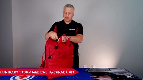 Luminary Stomp Medical Backpack Fully Stocked First Aid Trauma Kit Special Operations Pack Medical Bug Out Bag for EMS/EMT First Responders Preppers (Olive Drab)
