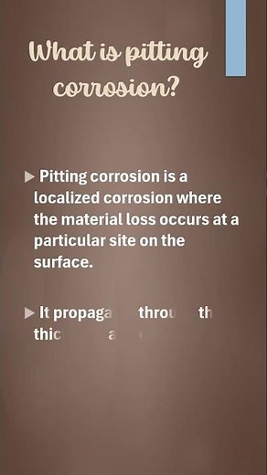 What is pitting corrosion? #shorts #stainlesssteel #gateexam #oilandgas #corrosion #corrospective