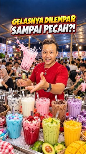 Jualan Kekinian Susu 10K Ini Kok Seramai Ini Padahal Gelasnya Dilempar? - Ide Jualan