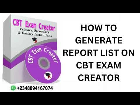 CBT Exam Creator: How to Generate Exam Report List or Exam Spreadsheet