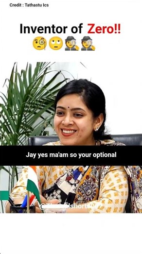 WHO??🧐🧐🕵INVENTED ZERO MAM ASKED Upsc topper JAY VATS | Upsc interview #upsc #ias #motivation