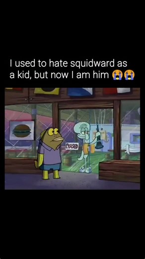 Exactly Related on Instagram: "He definitely read thr sign too 😩 🎬 Squidward Tentacles is a main character in the animated TV series SpongeBob SquarePants. He's a grumpy, sarcastic octopus who lives in a neighboring moai statue in Bikini Bottom. Squidward is known for his dry wit, artistic talents, and love of playing the clarinet. However, he's often frustrated by the antics of his neighbors, SpongeBob and Patrick, who frequently disrupt his peaceful life. Despite his grumpy demeanor, Squidwa