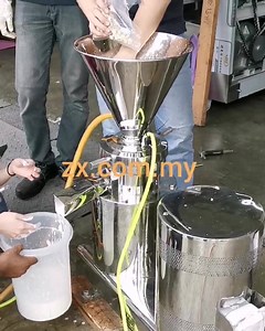 2.1K views · 24 reactions | Testing mengisar kacang dgn customer dgn pengisar koloid utk capai kehalusan yg dikehendaki. Kami pembekal mesin makanan, sebarang pertanyaan boleh hubungi kami... https://wa.me/60196002932 https://wa.me/60192162932 Tel: 603-33422932 | Zx Food Equipment | Facebook