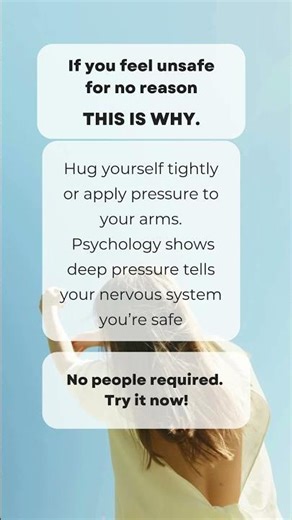 Why Hugging Yourself Actually Calms Anxiety #selfcare #selfsoothing#mentalhealth #anxiety #shorts