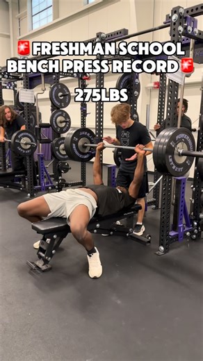 275 Bench beating the old freshman record of 250lbs! How much could you bench as a freshman? | Frankie Campbell