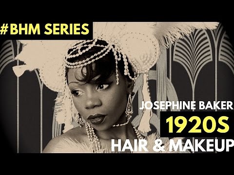 Black History Month Series: Josephine Baker 1920s Hair&Makeup Tutorial