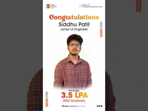 From Graduate to Corporate Professional 💻 | Siddhu Patil's Placement Journey