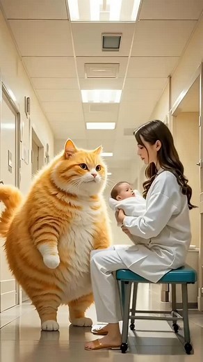 8.8K views · 5.5K reactions | Invite the panda  over today  #cat #ai #animation #story | Orange Cats | Facebook