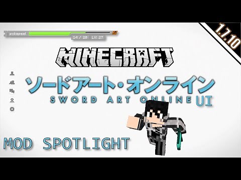 Sword Art Online UI Mod |Minecraft 1.7.10| Awesome Skills & Futuristic looking UI