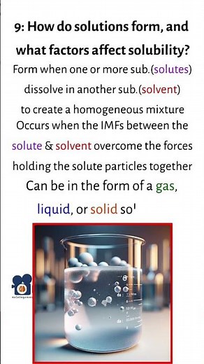 How solutions form, and what factors affect solubility