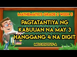 MATH GRADE 3 WEEK 5 | Pagtatantiya ng Kabuuan na may 3 hanggang 4 na Digit I MELC PIVOT IV-A