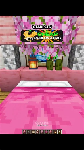 Minecraft Pink Bed 💀 (MONTAGEM HIKARI) #minecraft #shorts