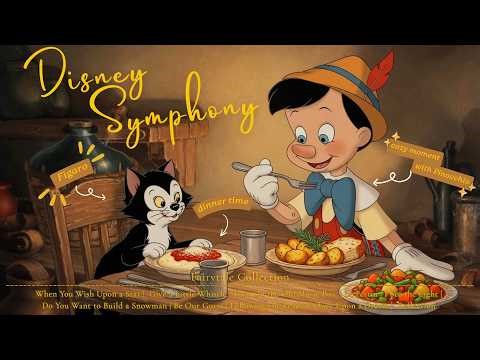 A Warm Dinner with Pinochio | Cozy Disney Orchestra Playlist for Deep Focus 🕯️