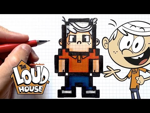 TUTO DESSIN LINCOLN LOUD PIXEL ART BIENVENUE CHEZ LES LOUD