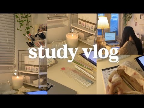 STUDY VLOG | lots of studying, weekly planner ,study productive⟡ ݁₊ ✨