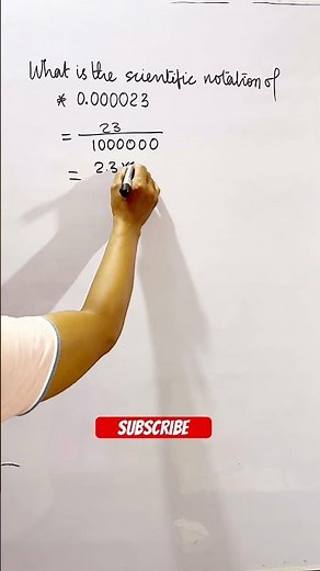 Scientific Notation Explained in 10 Seconds | 0.000023 = ? #mathshorts