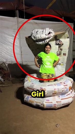 Girl Built Snake Costume Herself 😱