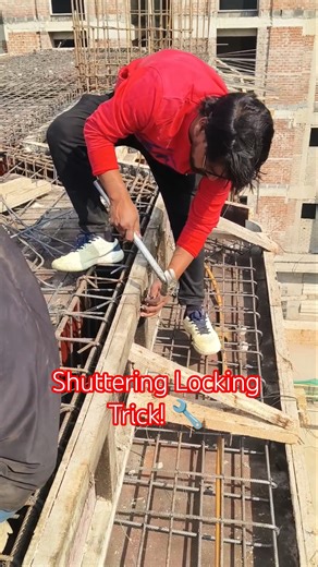 Beam Shuttering Locking 🔥 Wire Tightening Technique | Carpenter Work #shorts