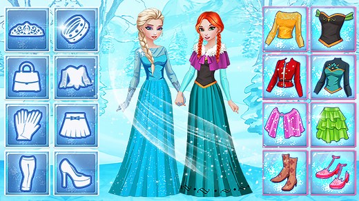 Play Elsa & Annas Icy Dress Up | Free Online  Games. KidzSearch.com