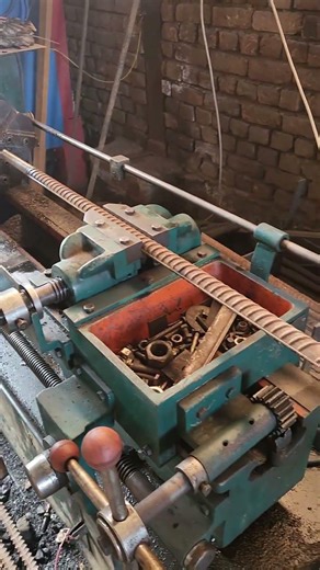 Lathe Machine | Anchor Bolt Manufacturing #viral #engineering #machine #explore #welding #new #news