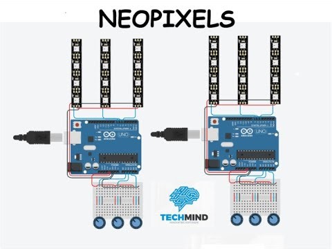 Neo pixels (Code in the comments) #technicalmind