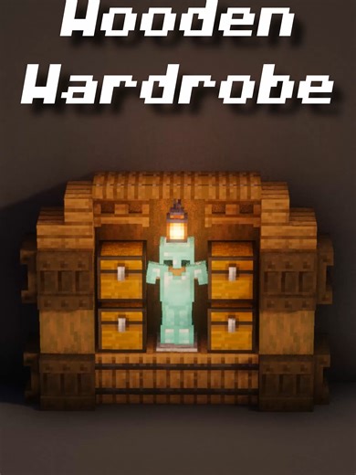Minecraft Wooden Wardrobe - Tutorial Like and Follow for More. #minecraft #tutorial #fy