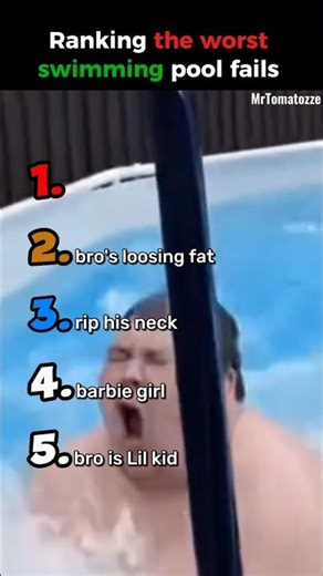 Ranking the best swimming pool fails