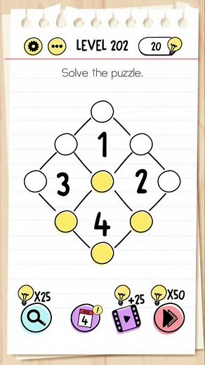 brain test level 202 Solve the puzzle