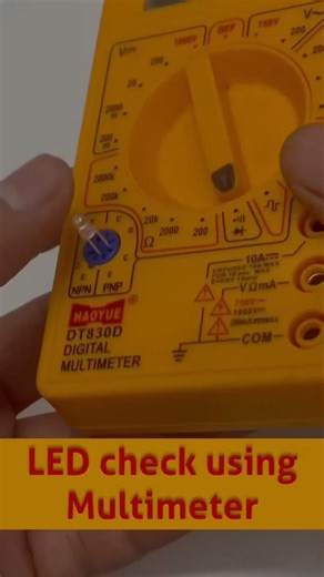 LED Check Using Multimeter | How to Test LED Easily